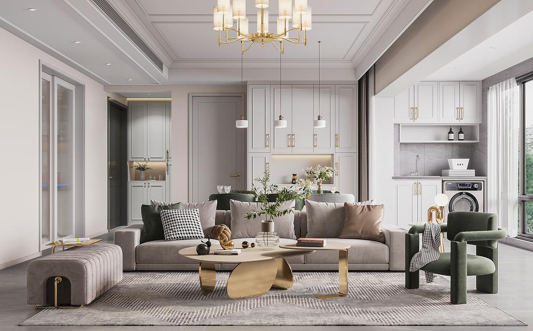 伊丽莎白轻美式浪漫家居设计-8