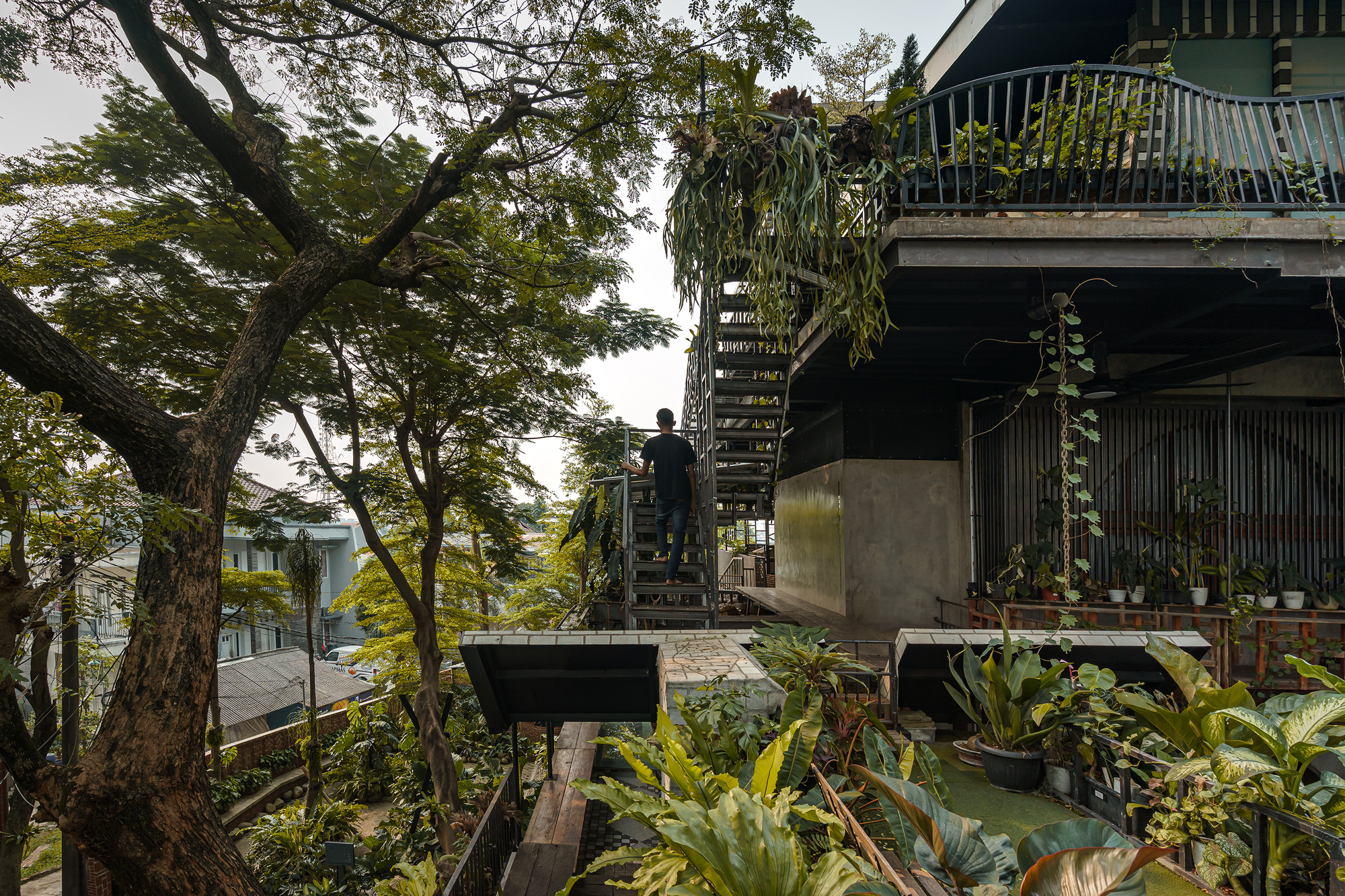 绿意盎然的别墅住宅兼工作室丨印度丨Realrich Architecture Workshop-31