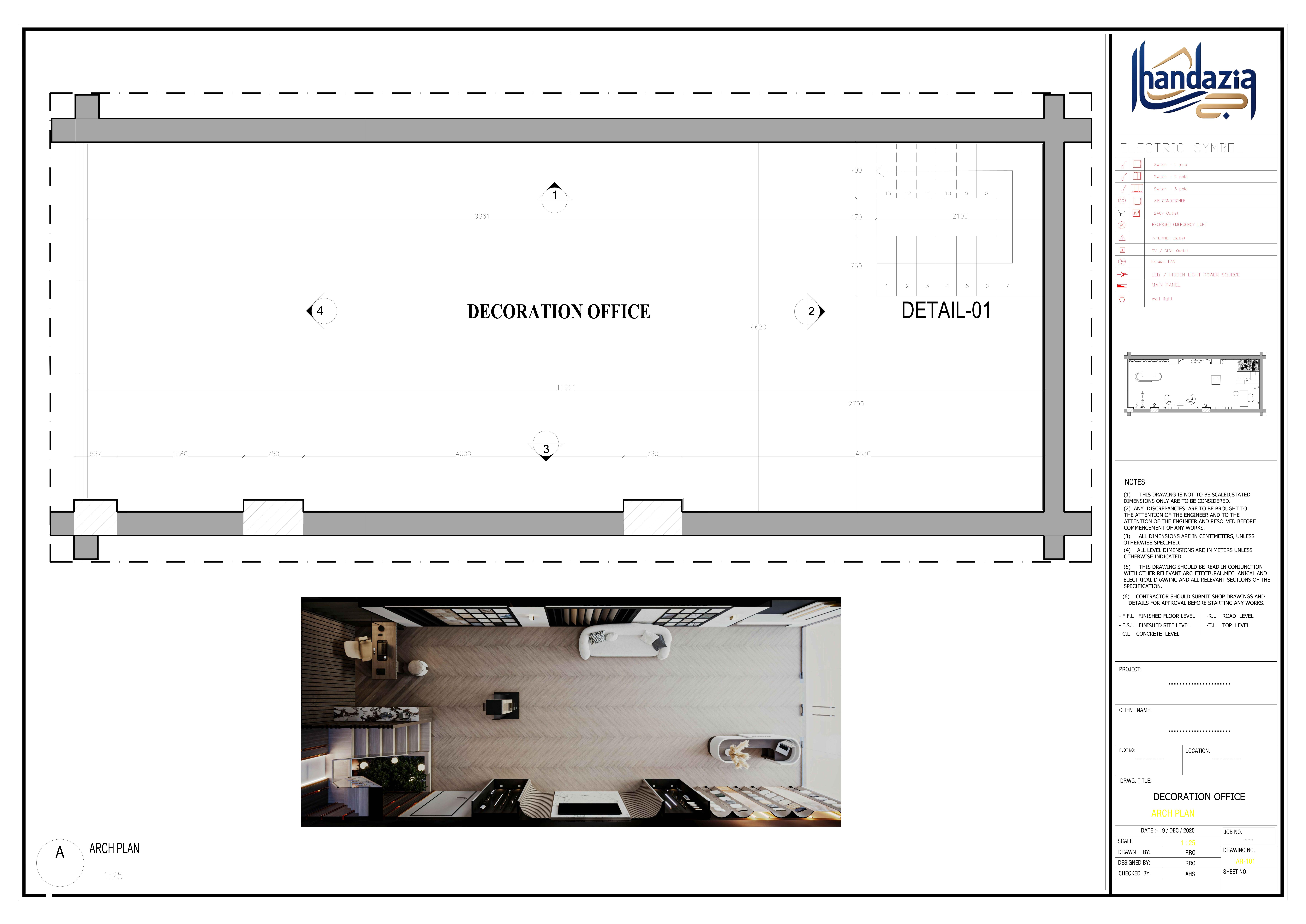 沙特阿拉伯装饰办公室施工图项目丨汉达齐亚集团（Handazia Group）-3