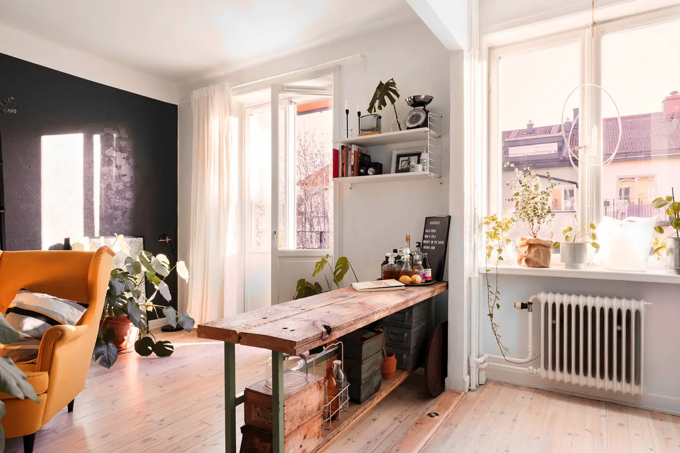 瑞典色彩家居设计 | 深蓝灰的温馨公寓-4