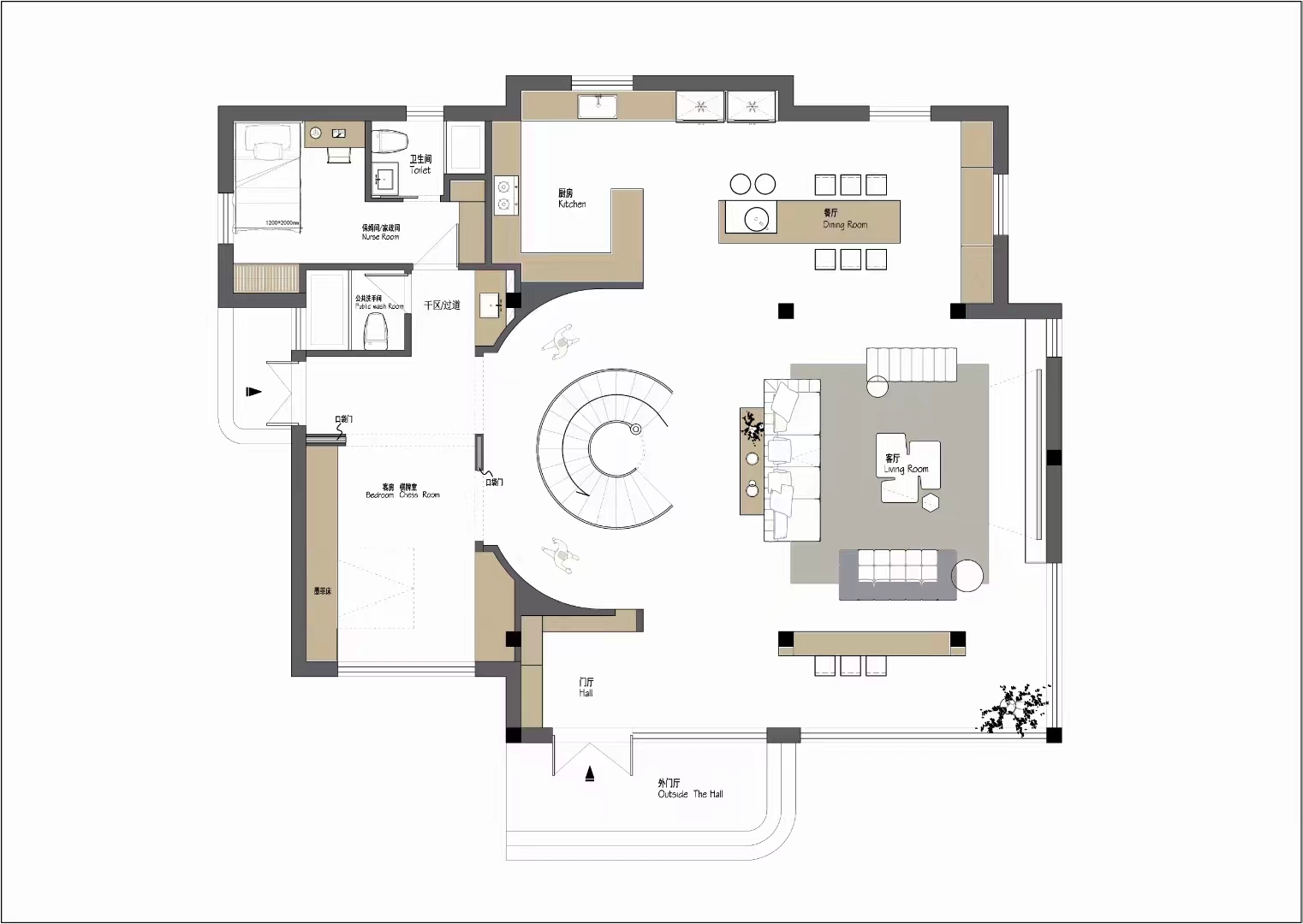 450m²极简风家居设计-1