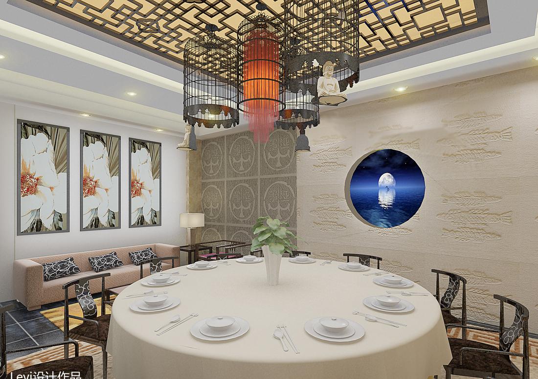 
现代中式餐饮空间设计 -4