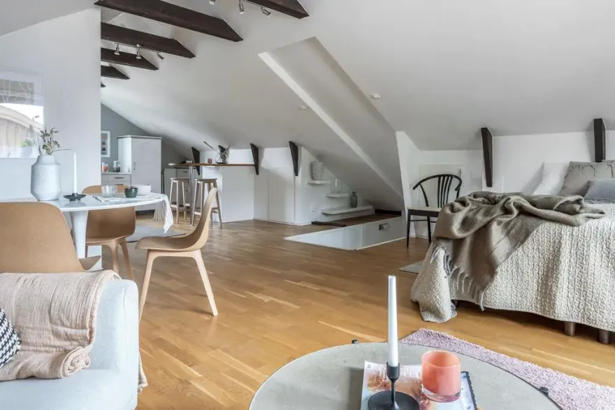 瑞典哥德堡 40m2 现代风格大阁楼工作室-2