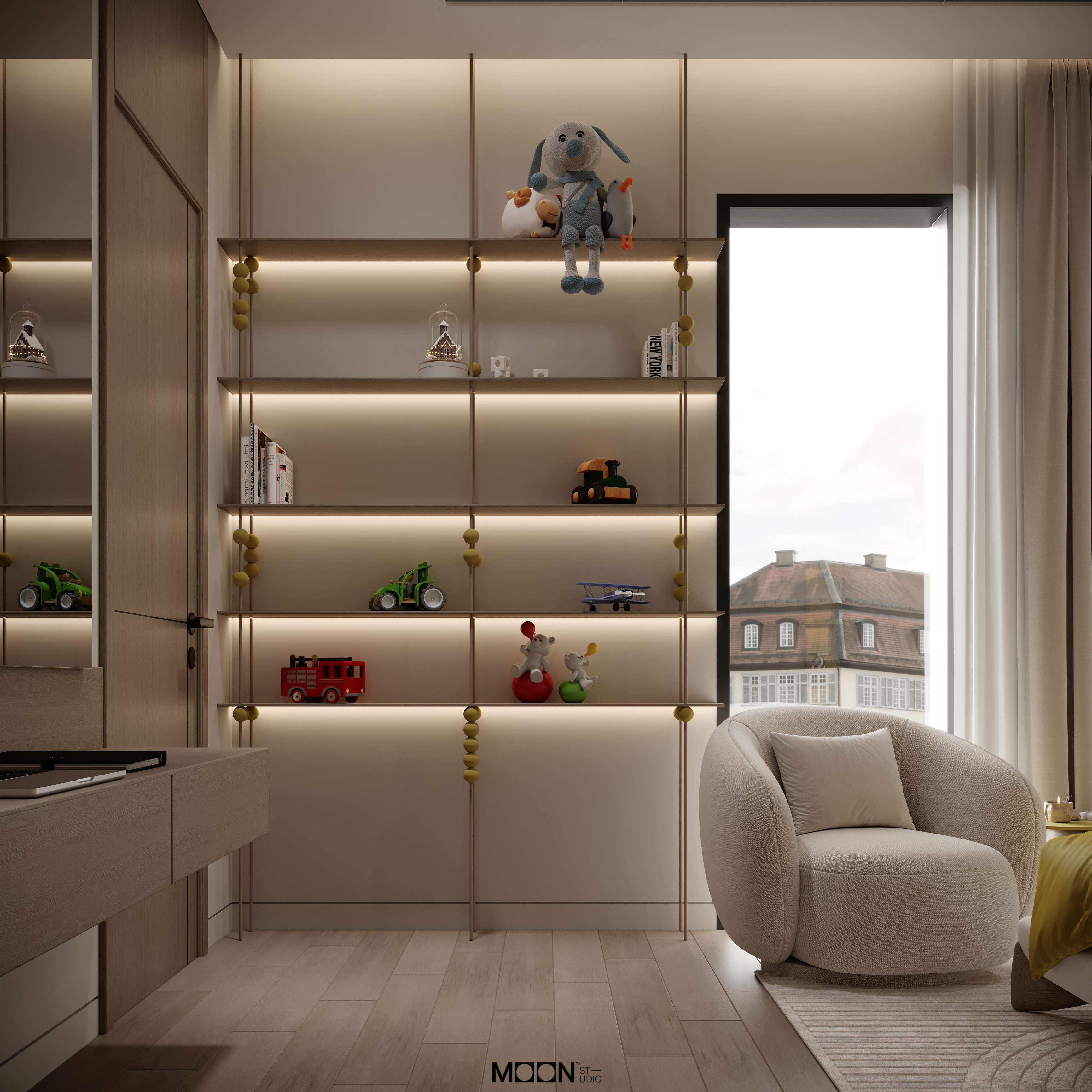 儿童卧室设计丨Moon Studio-4