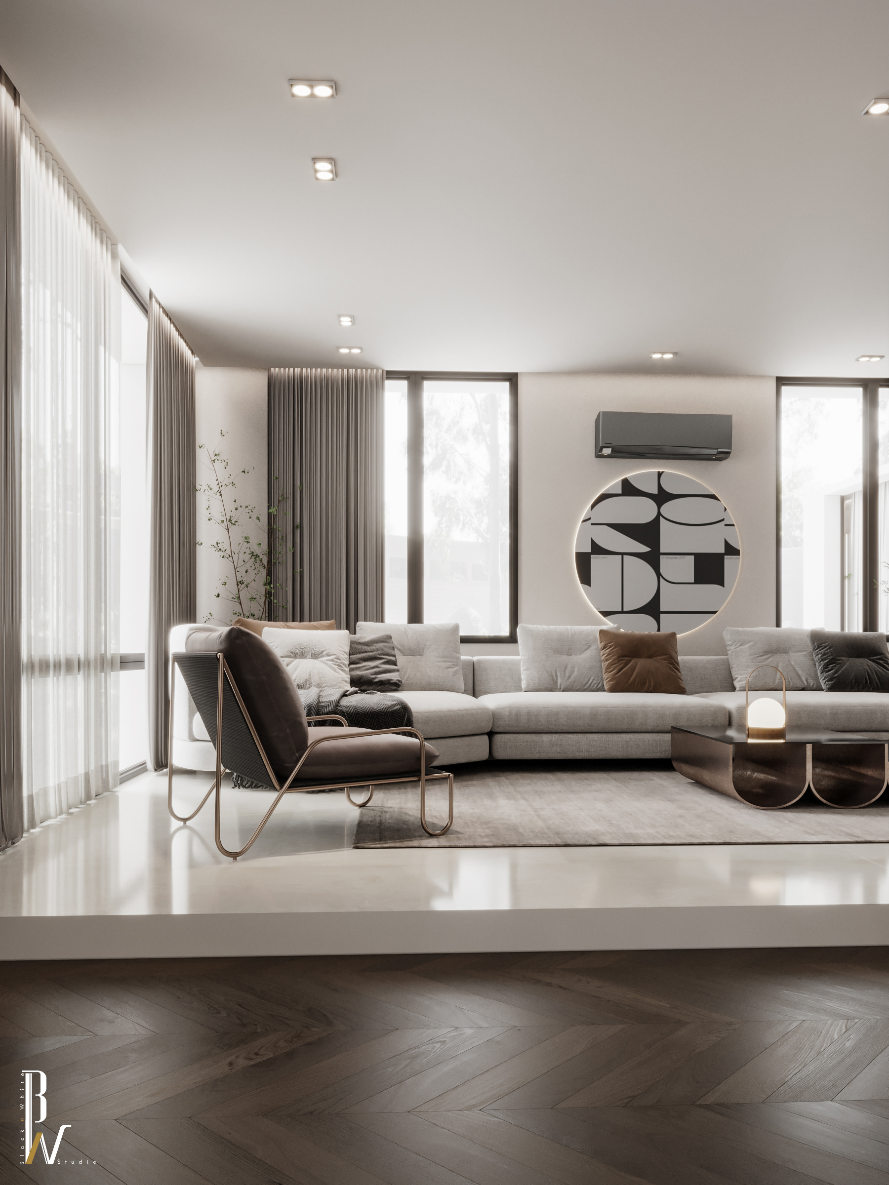 大厅和主卧室丨摩洛哥丨Black N White-24