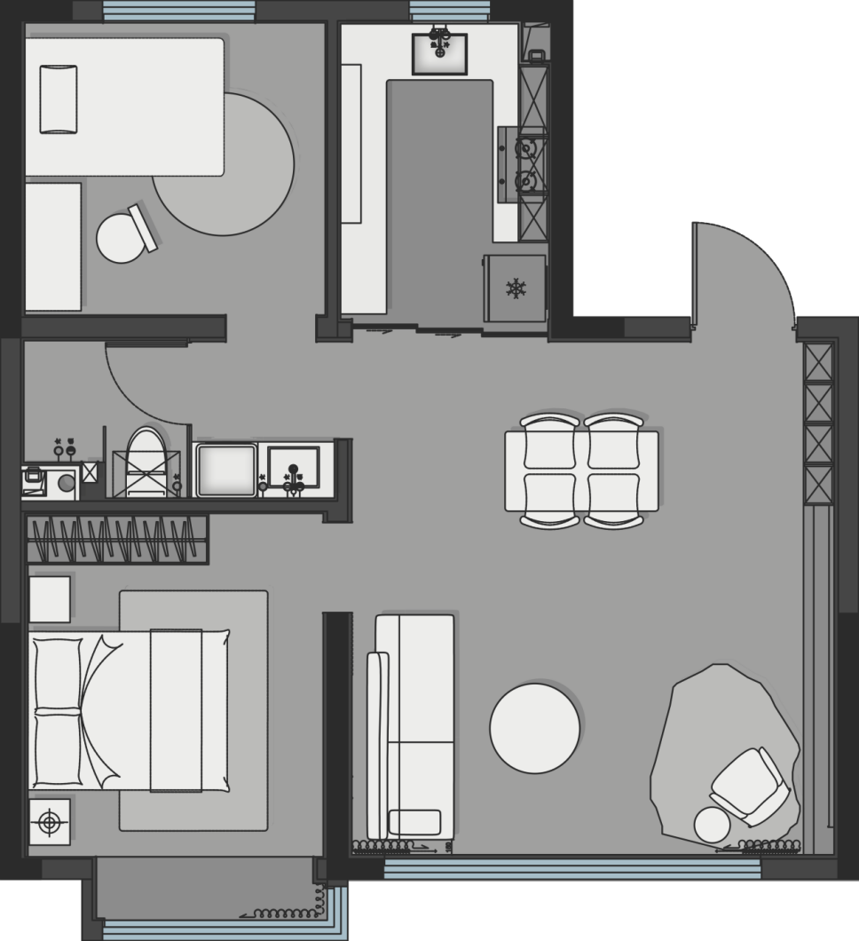中铁逸都75,85,89户型设计丨中国北京丨EASE艺烁空间-84