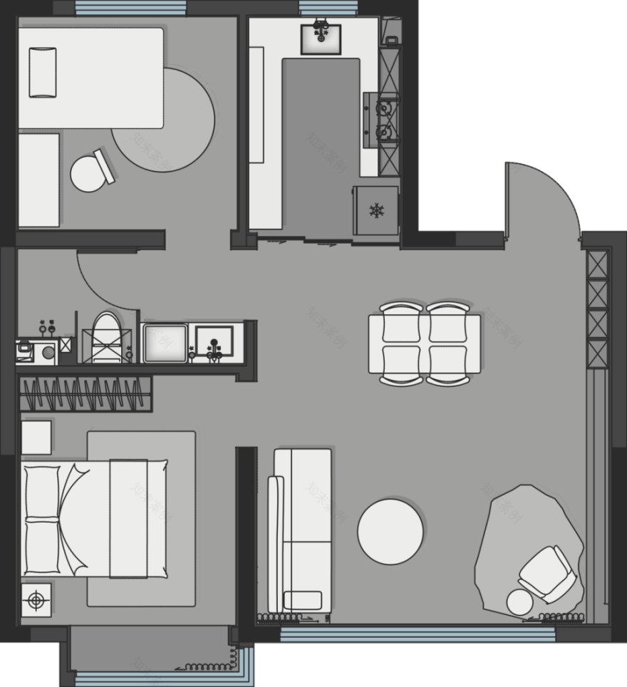 中铁逸都75,85,89户型设计丨中国北京丨EASE艺烁空间-84