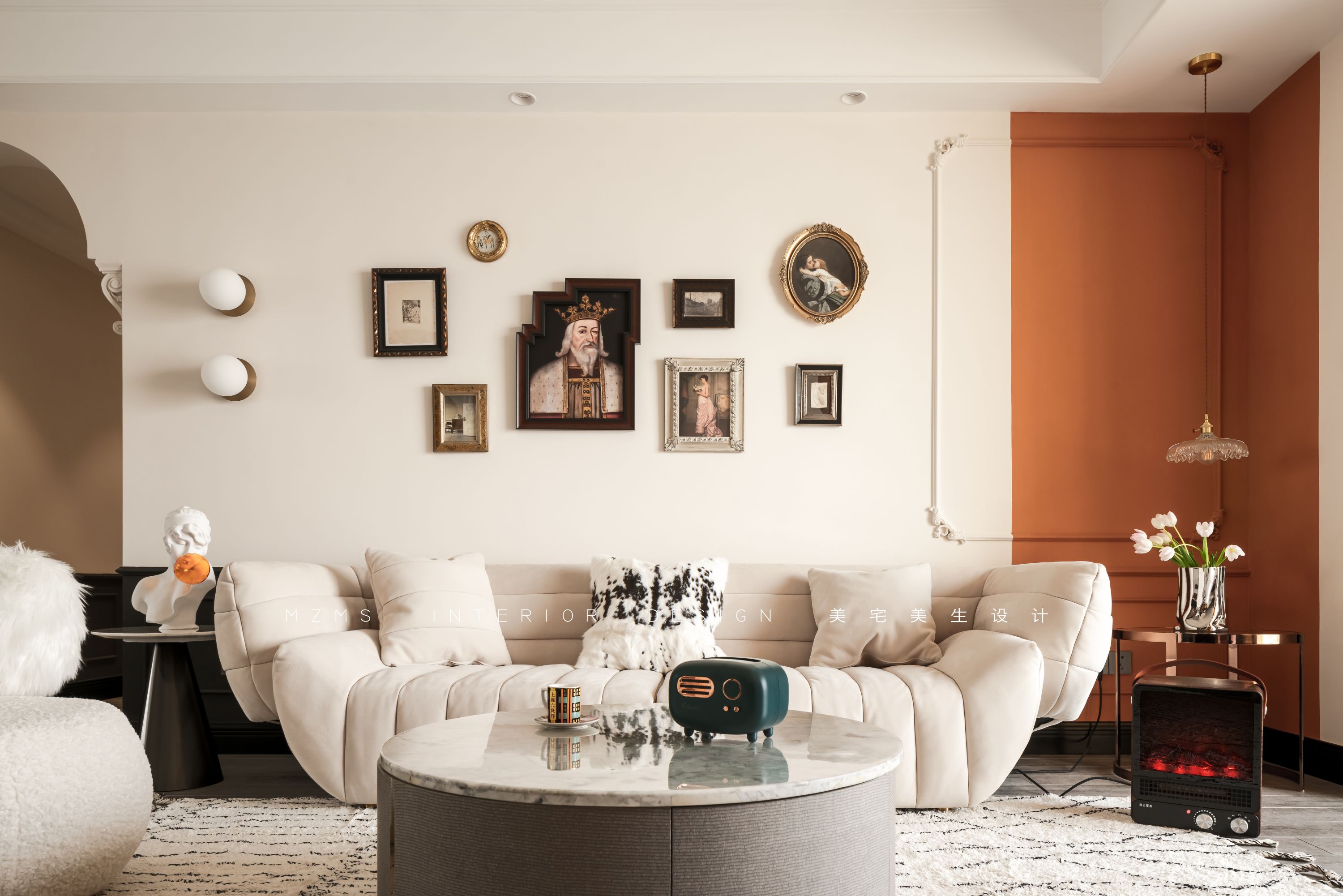 轻奢法式湖景大宅丨美宅·美生设计-34