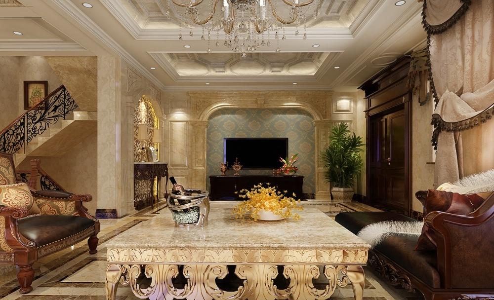 巴洛克风格石材背景墙，中西合璧文化气息-0