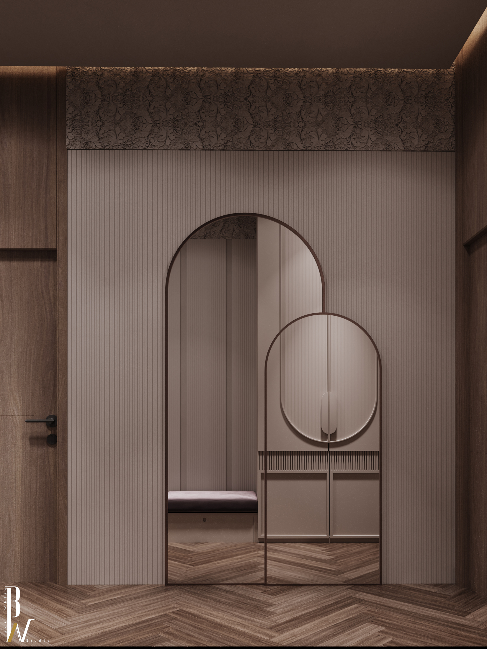 女孩卧室设计丨Black N White-30