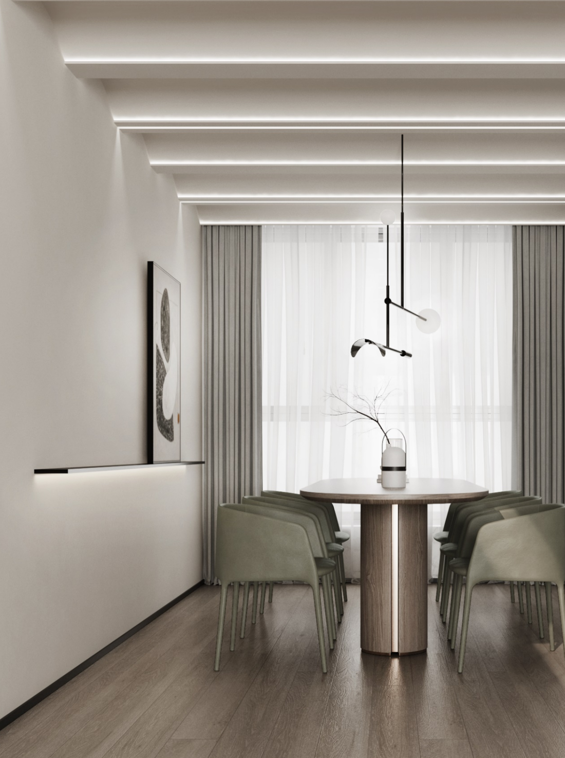 128 平米北欧风格设计-4