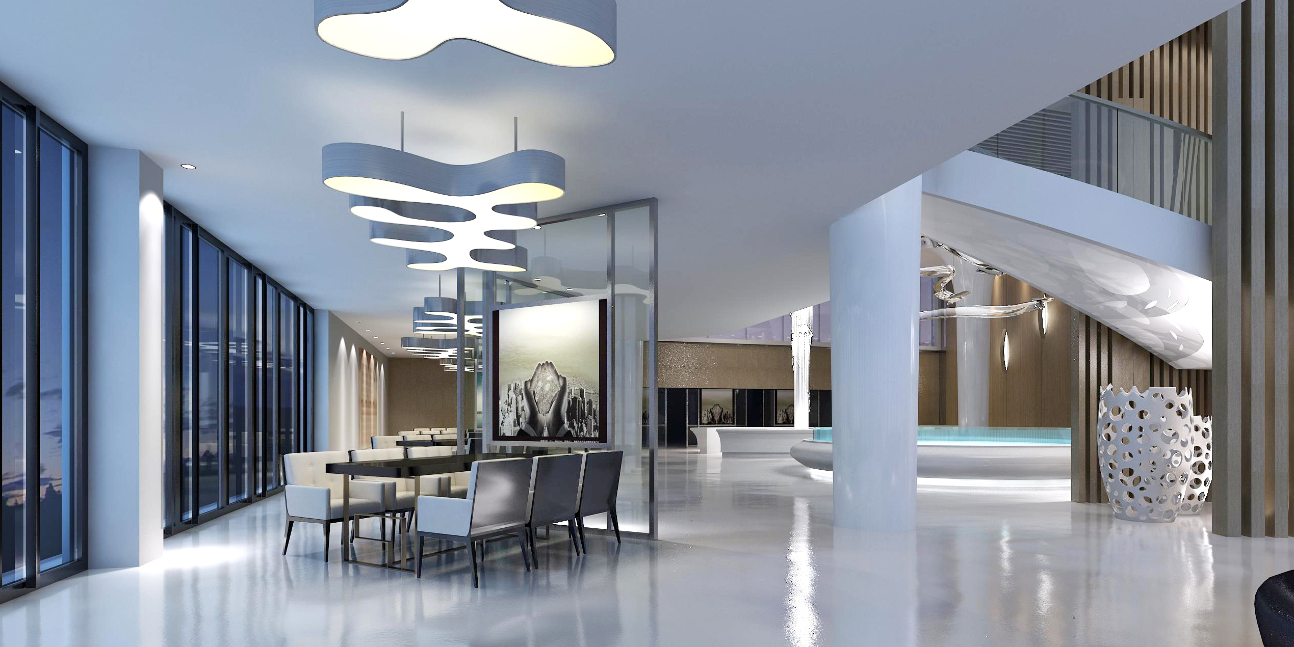 售楼处设计欧式中式现代高清售楼部效果图3D效果图-24