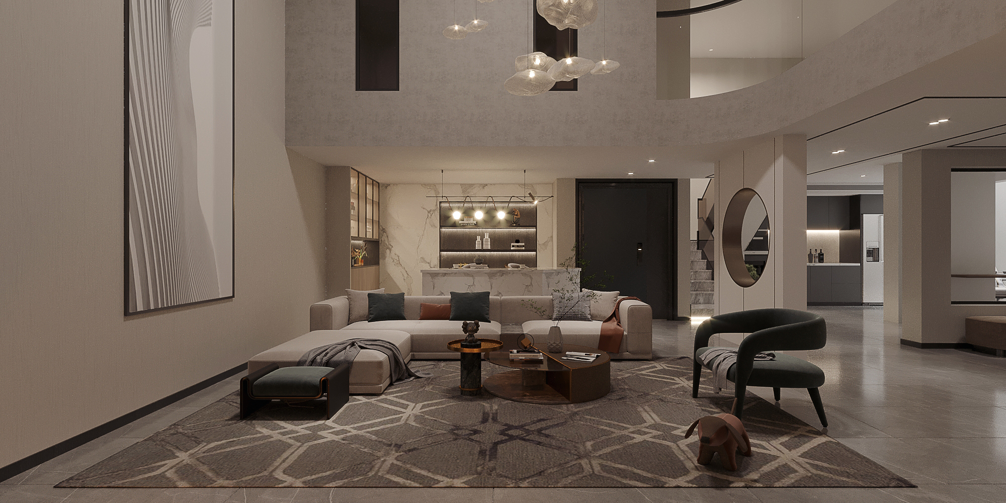 现代中式 206㎡ 极简中带有禅意 |Z Studio Design-1