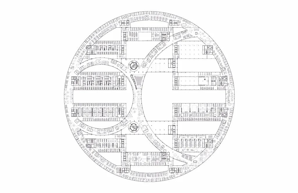 Skolkovo 科学技术研究所东环 | 环形与矩形体块的叠加互动-102