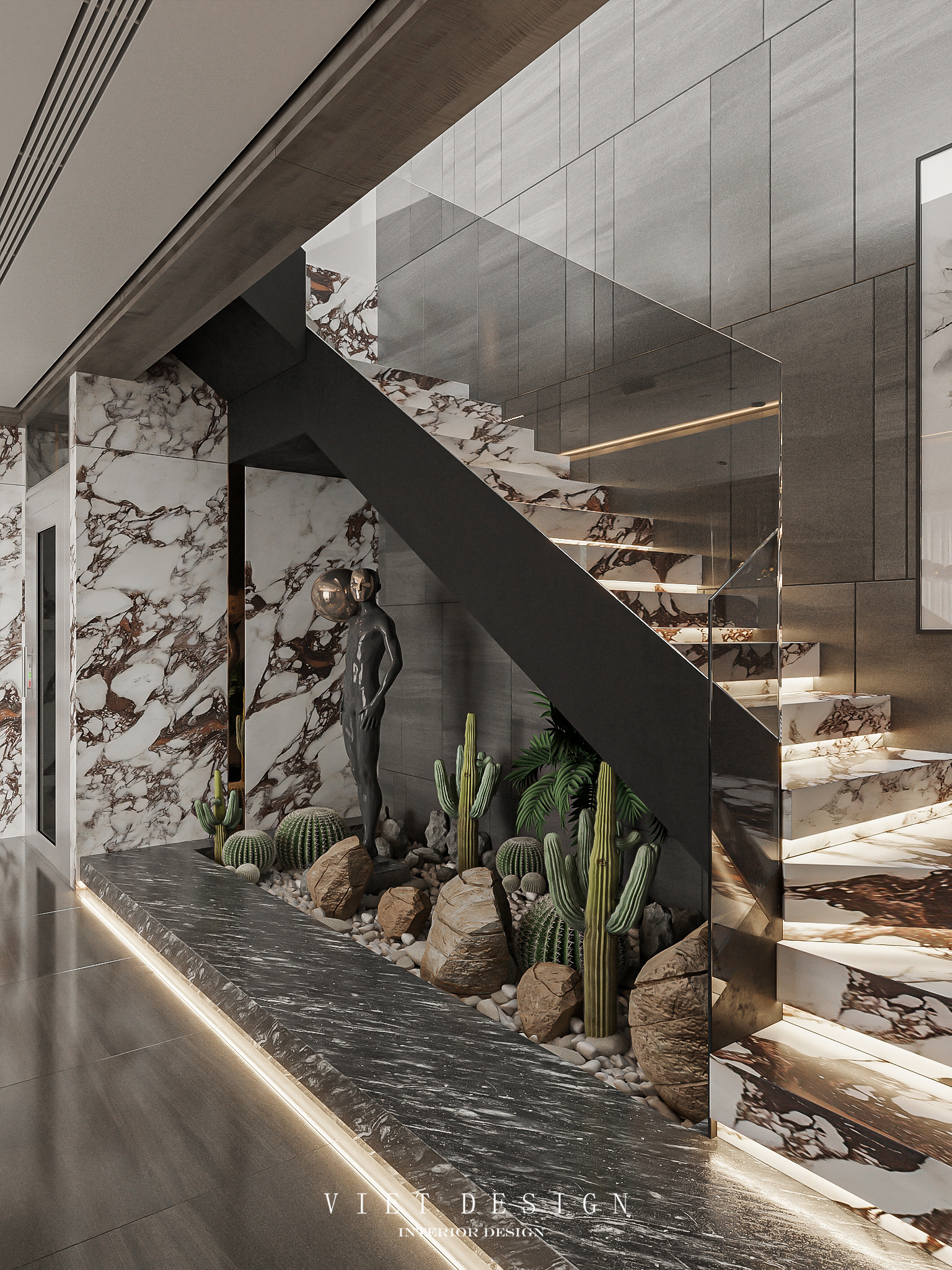 脉纹别墅丨VIET Design-28