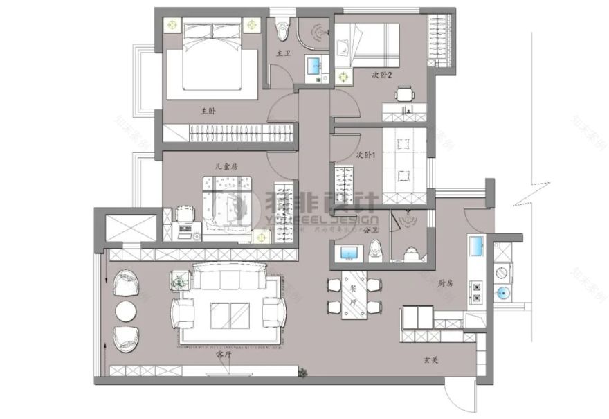 120㎡现代风格家居，打造舒适纯粹的居住环境-20