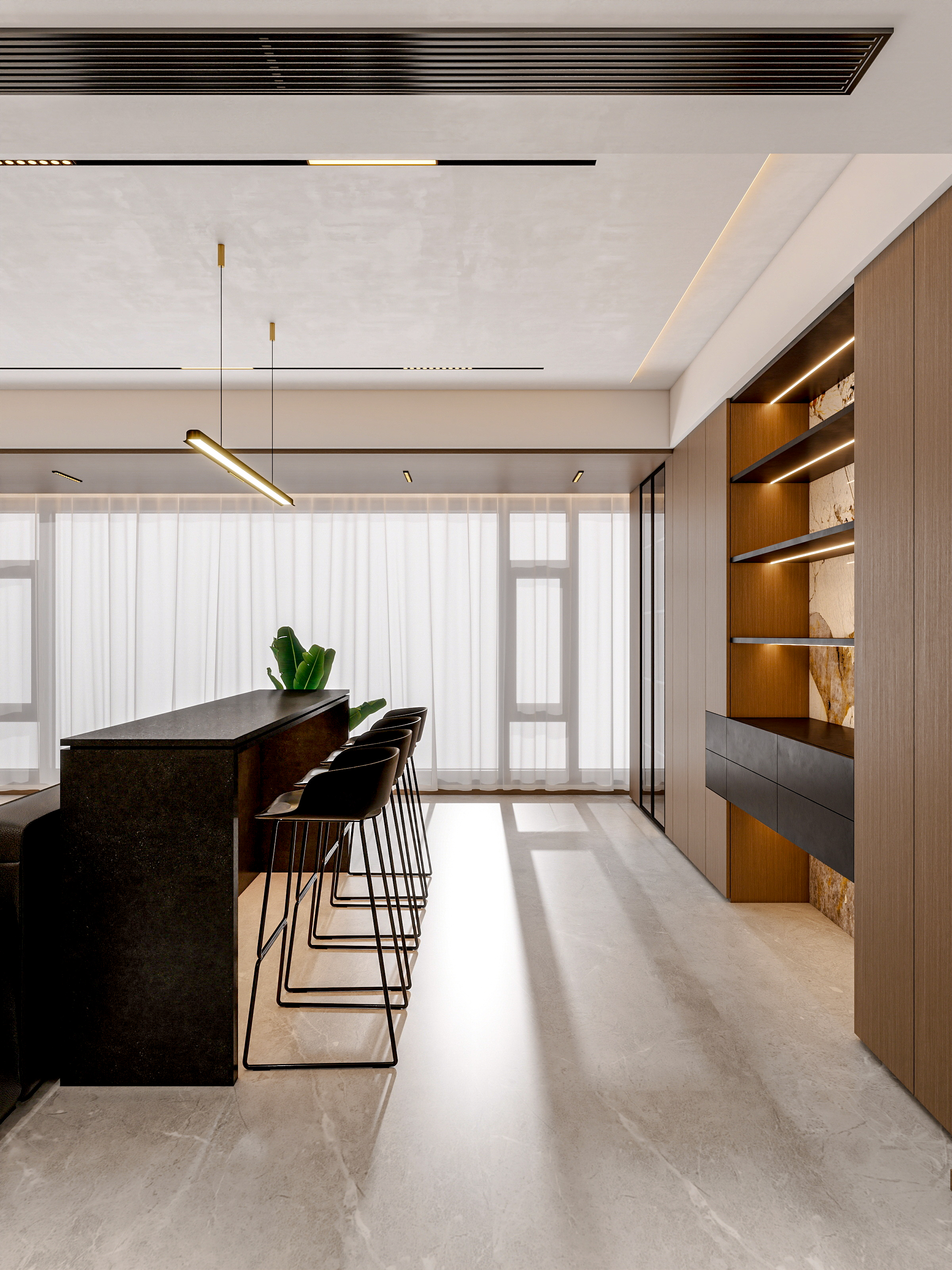 四川成都锦熙华庭鹭湾一号（138平方意式极简三居室）-16