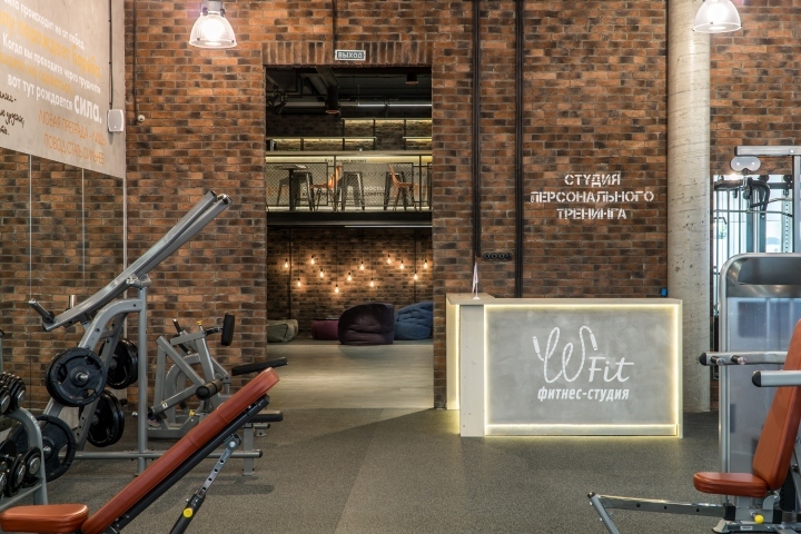 莫斯科“W-fit”健身俱乐部——现代工业风设计-18