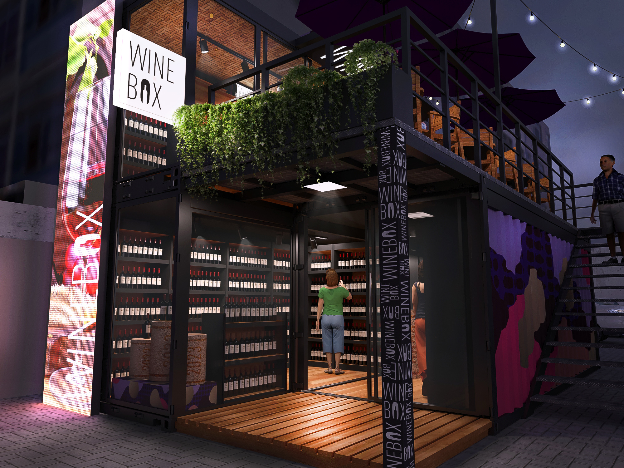 Wine Box - Popup Store / Supermarket Cave-5