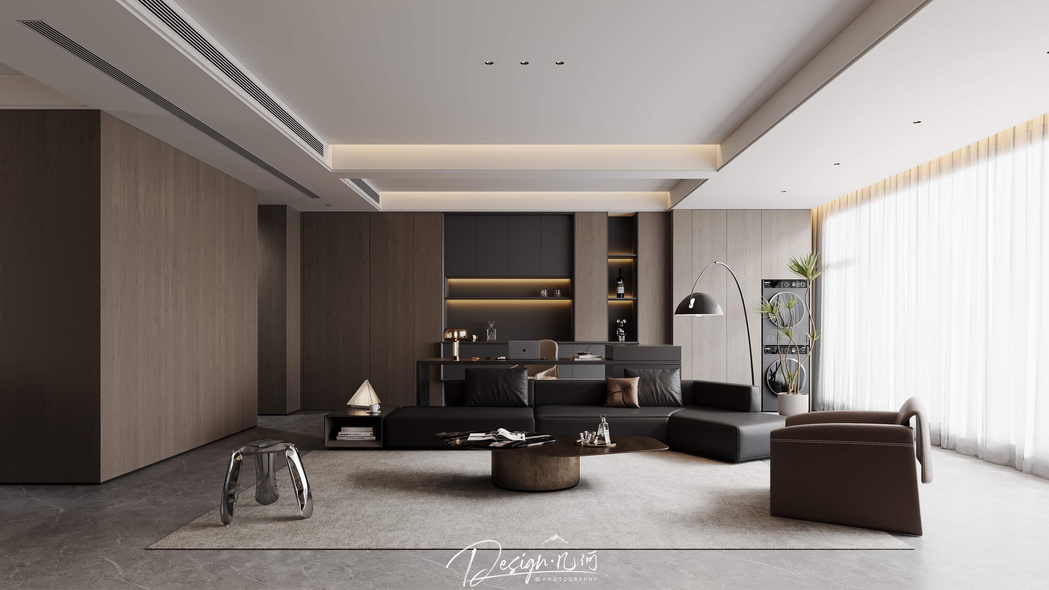 几何空间视觉表现 | 置地双清湾天域现代客餐厅-0