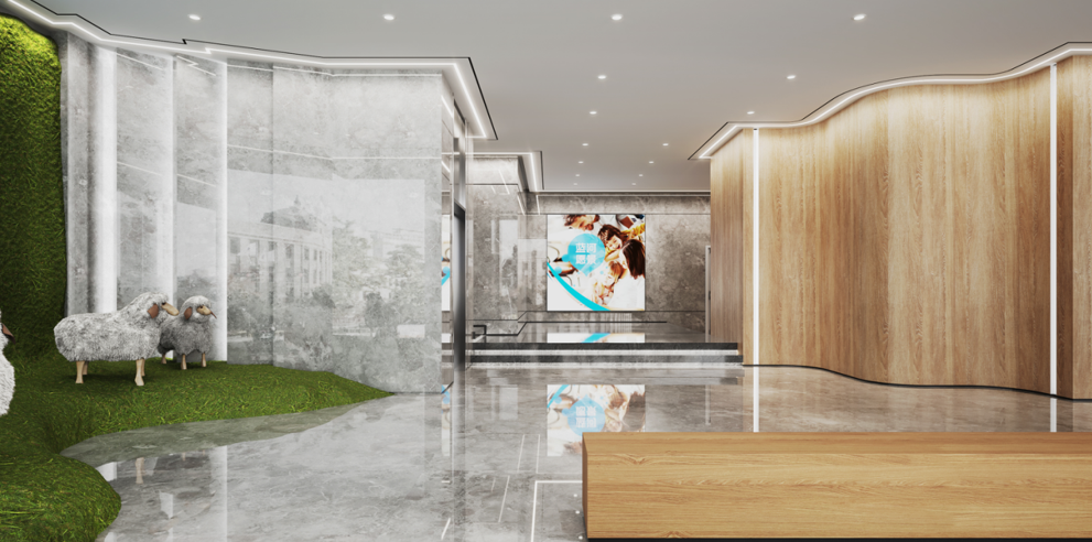 蓝河绵羊乳业集团办公室——现代极简之美-54