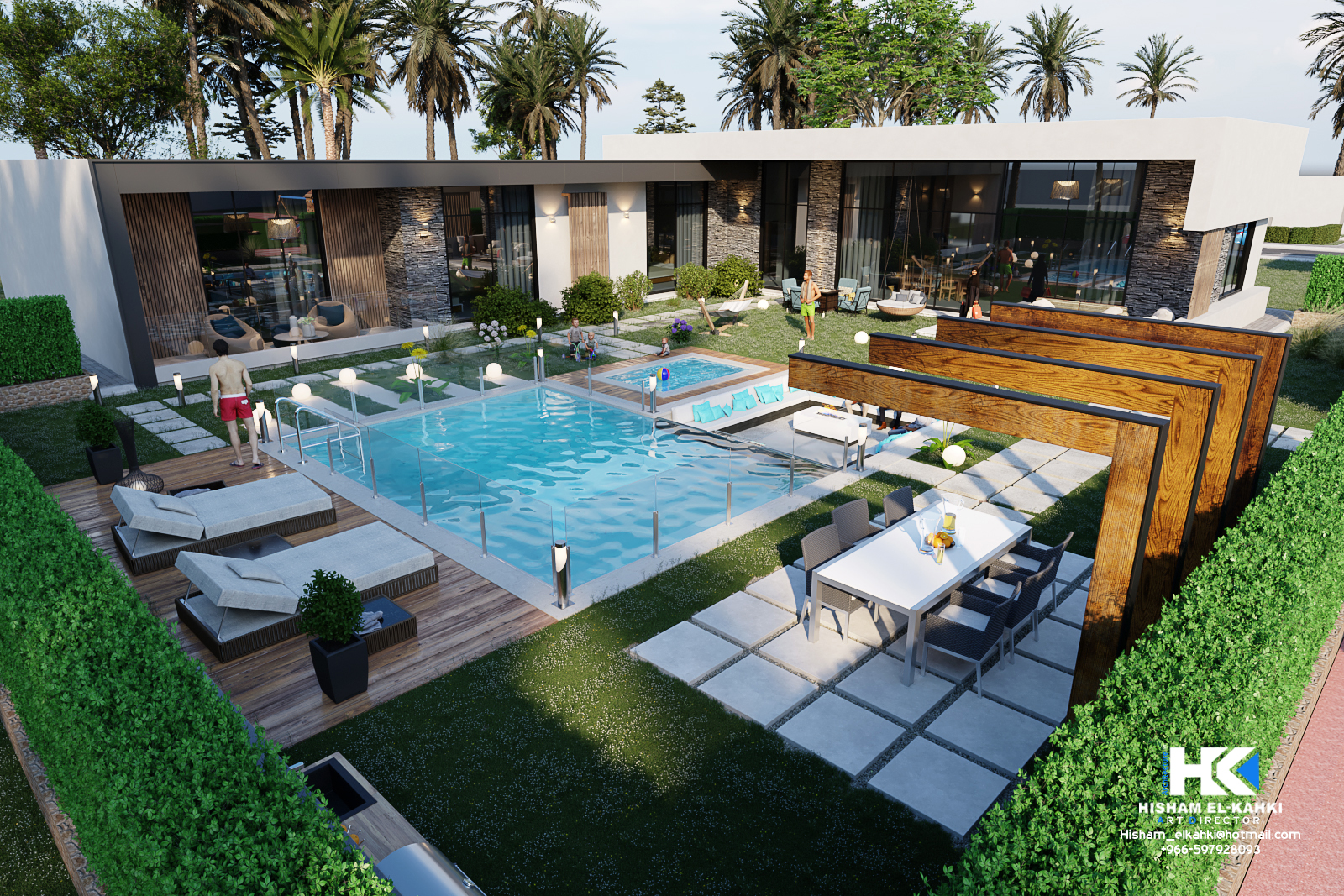 Exterior Modern Chalet With Rest Landscape Design-9