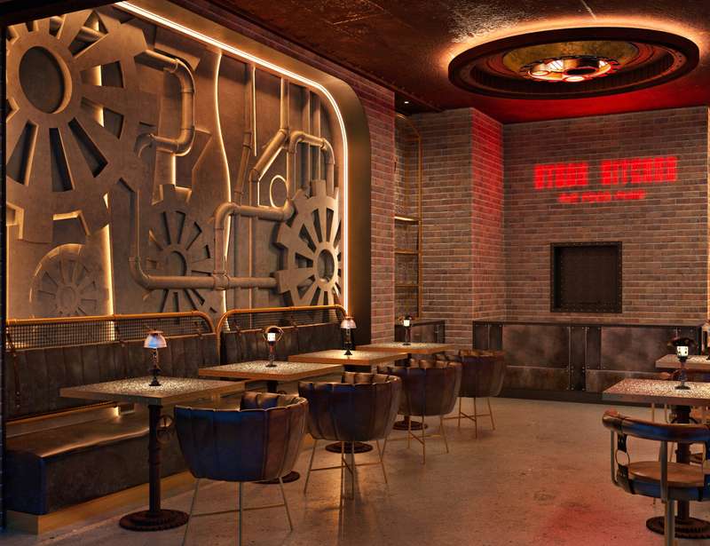 牛排厨房餐厅室内设计丨沙特阿拉伯利雅得丨利雅得室内设计公司-3