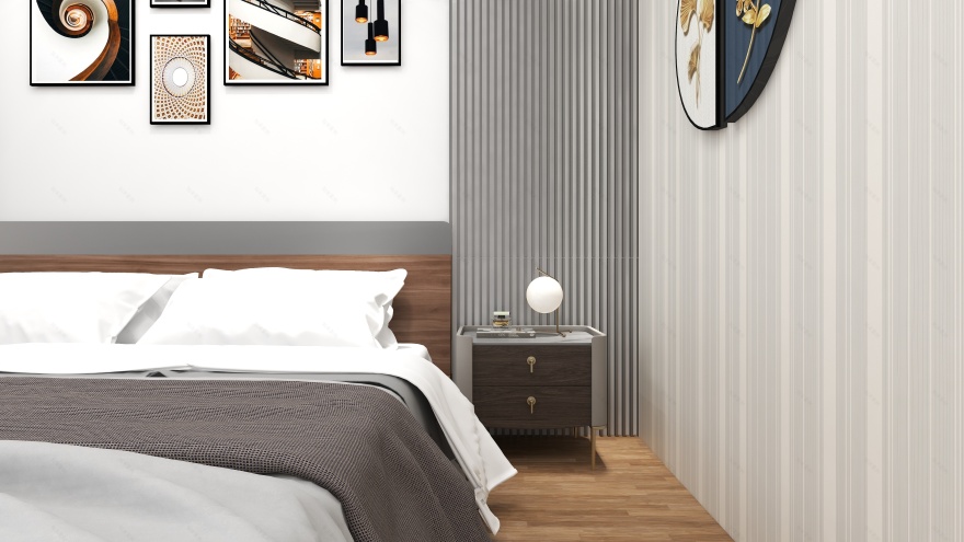 豪华室内卧室和更衣室-3