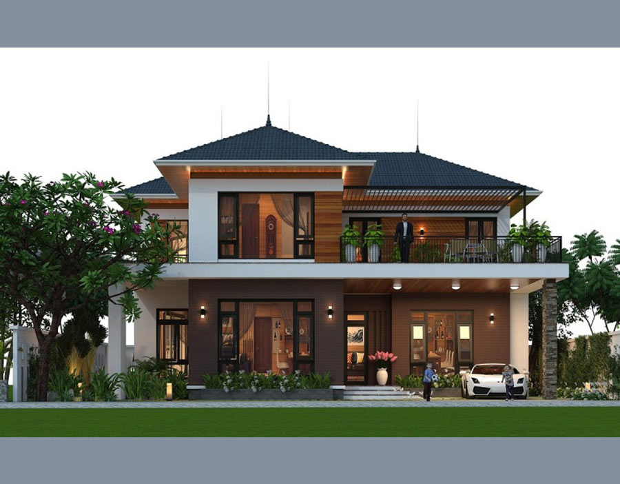 45+ 2层300㎡现代豪华别墅设计案例丨NEOHouse.vn-24