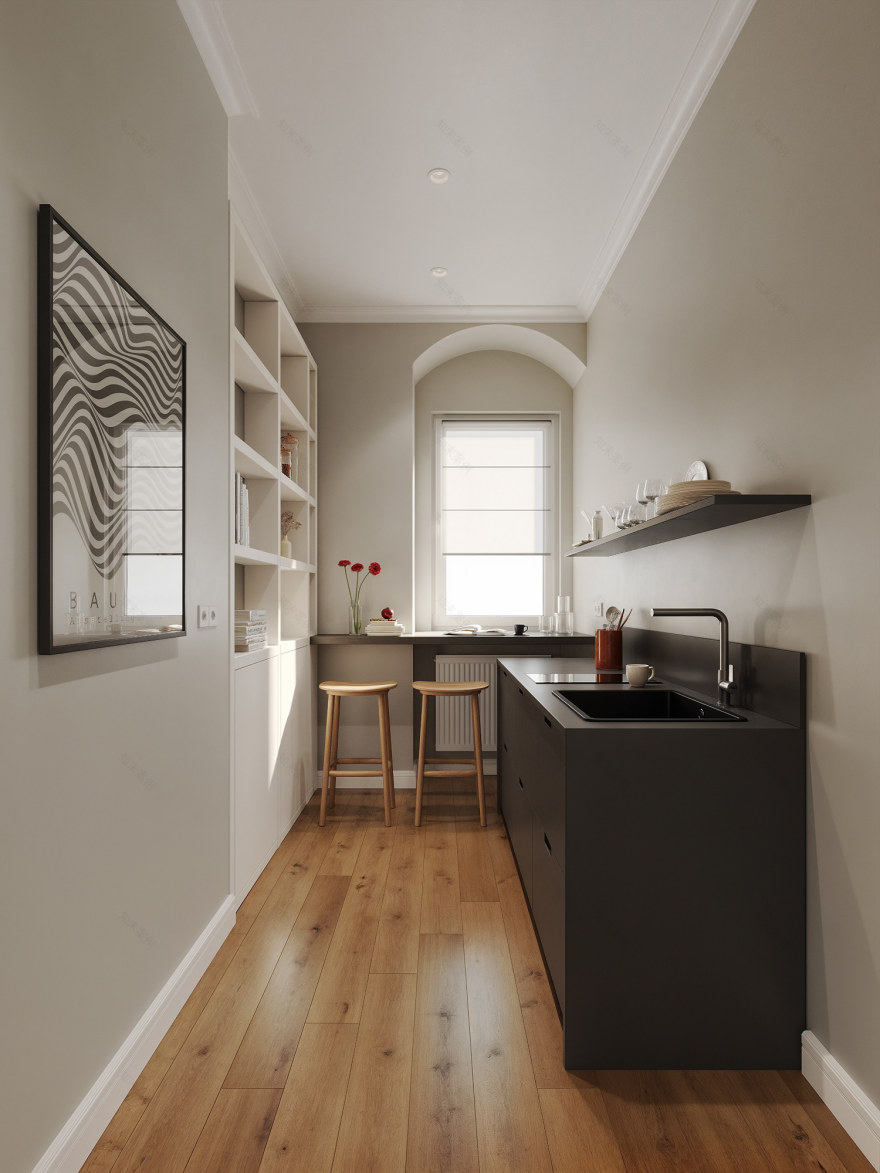 柏林公寓可视化丨德国柏林丨Mosolova Valeria-10