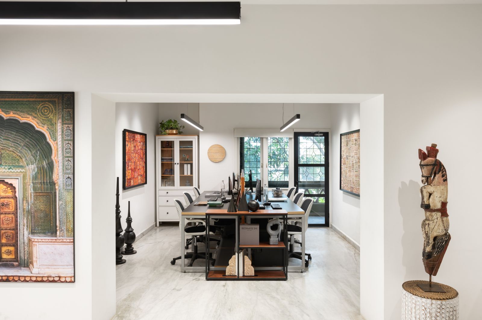 Hyderabad 3BHK公寓改造成时尚办公空间丨印度-8