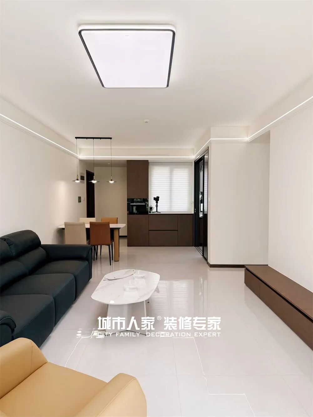 【完工实景】文昌嘉苑123㎡褪去浮华，回归本真——以棕色为韵，勾勒现代简约的温度与质感-11