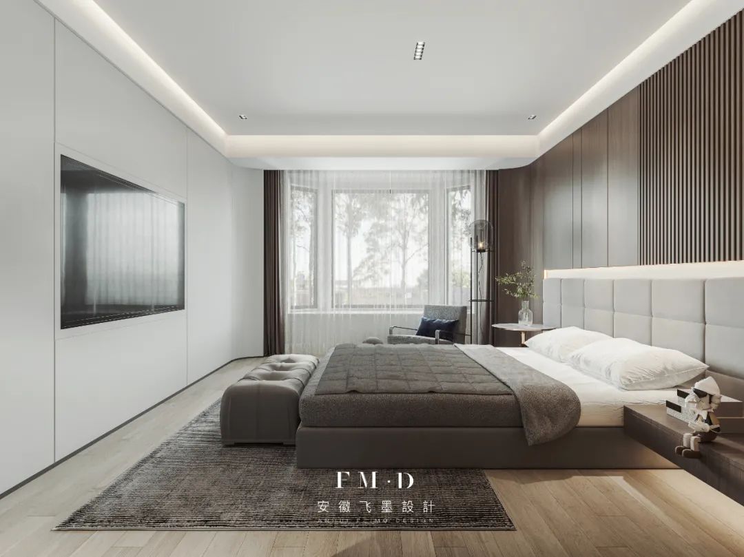 公园里地复式现代轻奢家居设计丨中国合肥丨安徽飞墨设计-34