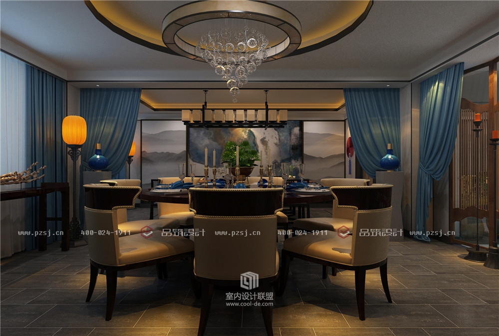 品味时尚空间，尊享超然舒适的新中式风抚顺主题餐厅设计效果图-29