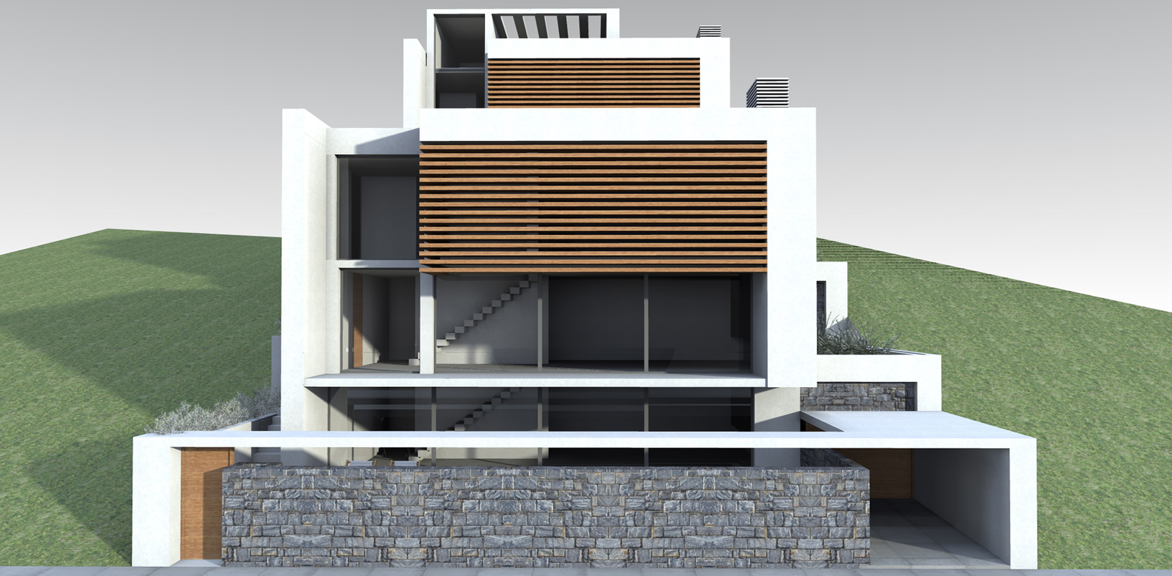 全景视野中的双宅设计-0