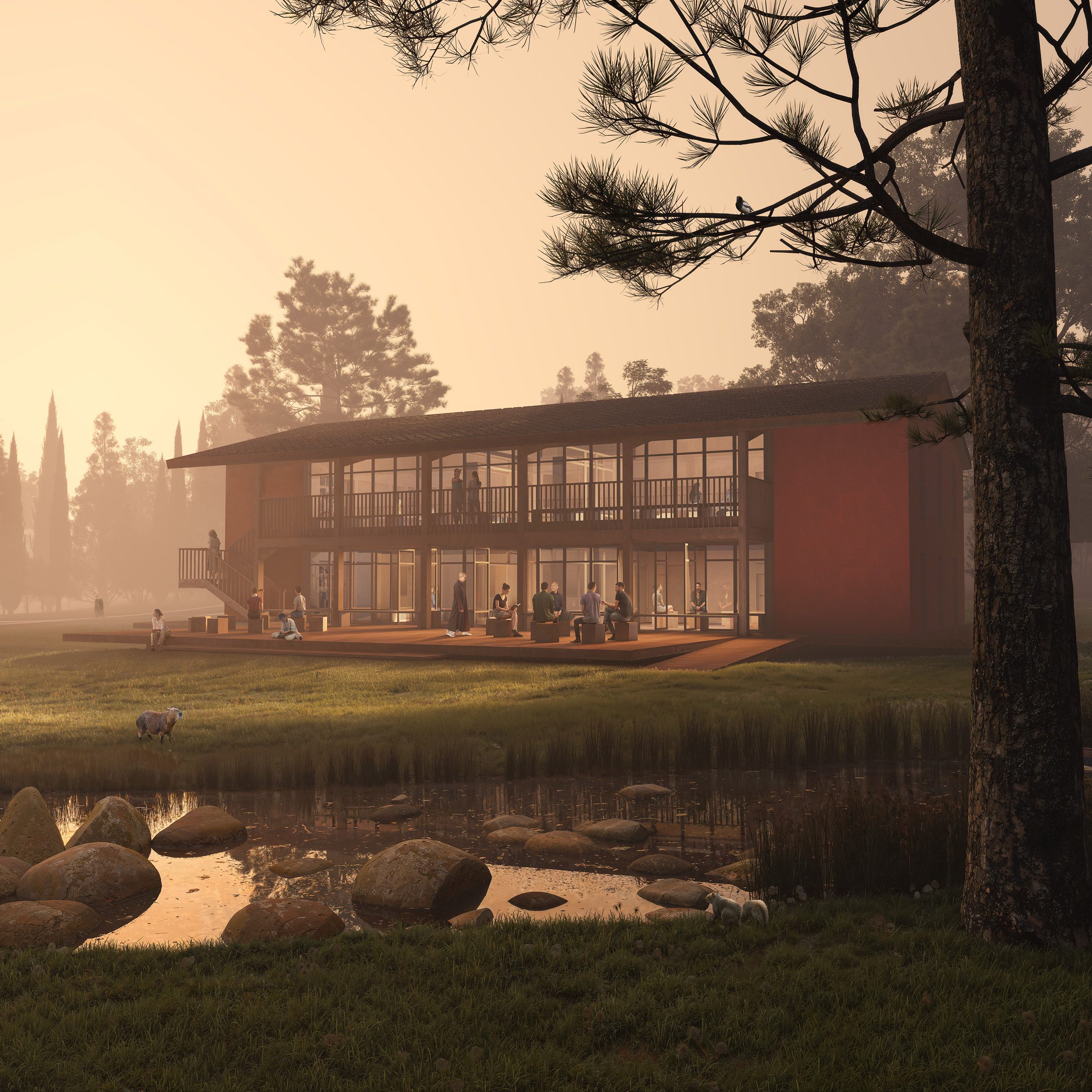 法国Plum Village佛教修道院改造项目丨MVRDV,Moonwalklocal-11