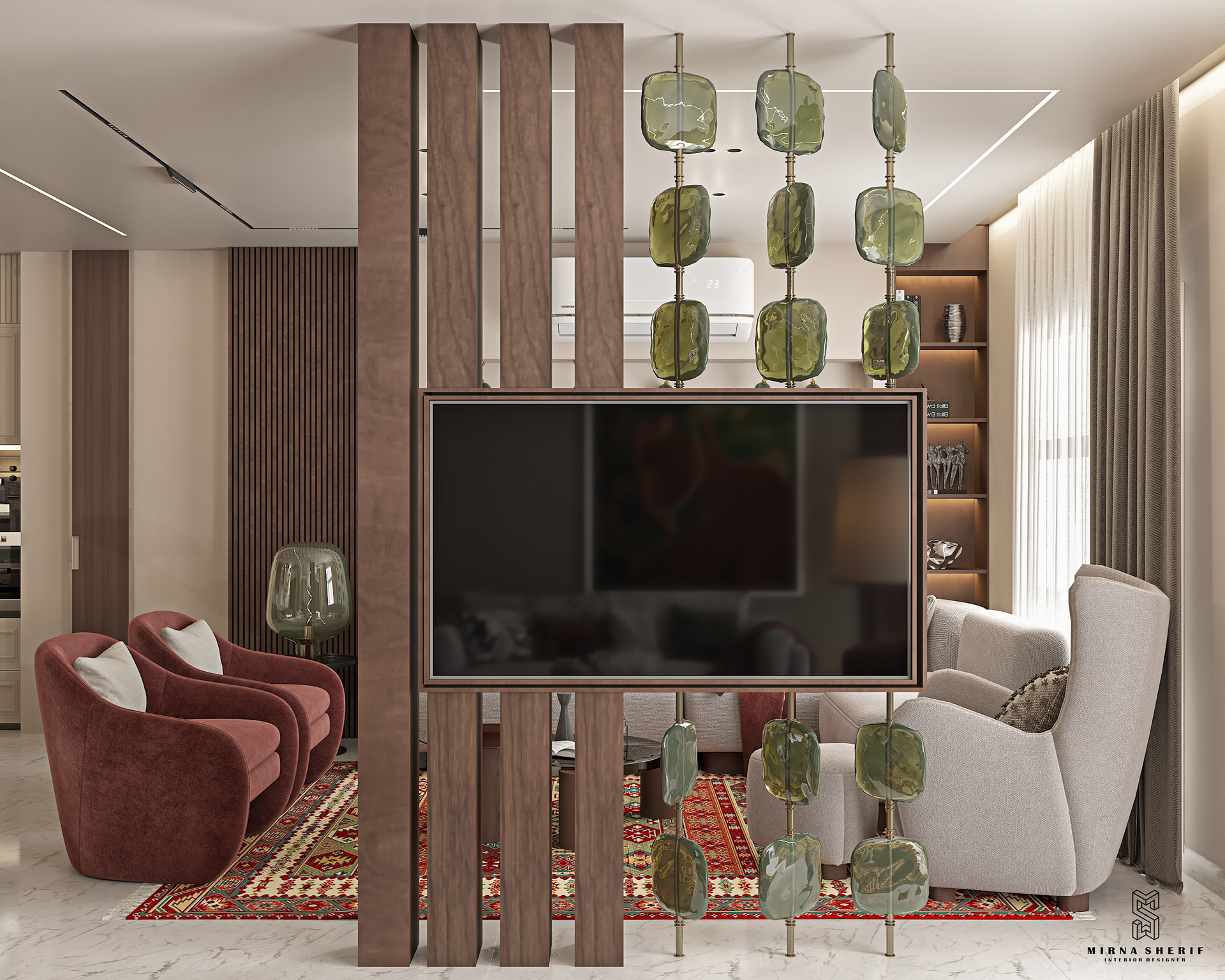 客厅丨埃及丨mirnasherif.interiordesign-12