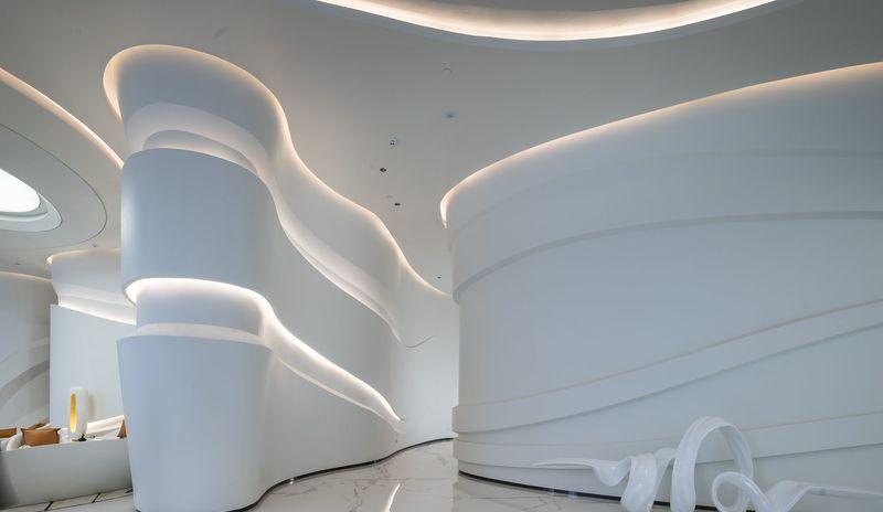 武汉万松九里售楼处 | 圆弧曲直的艺术空间-9