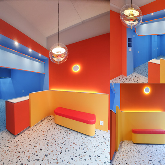 色彩斑斓的 PIZZA 餐厅 | 独特的室内设计-1