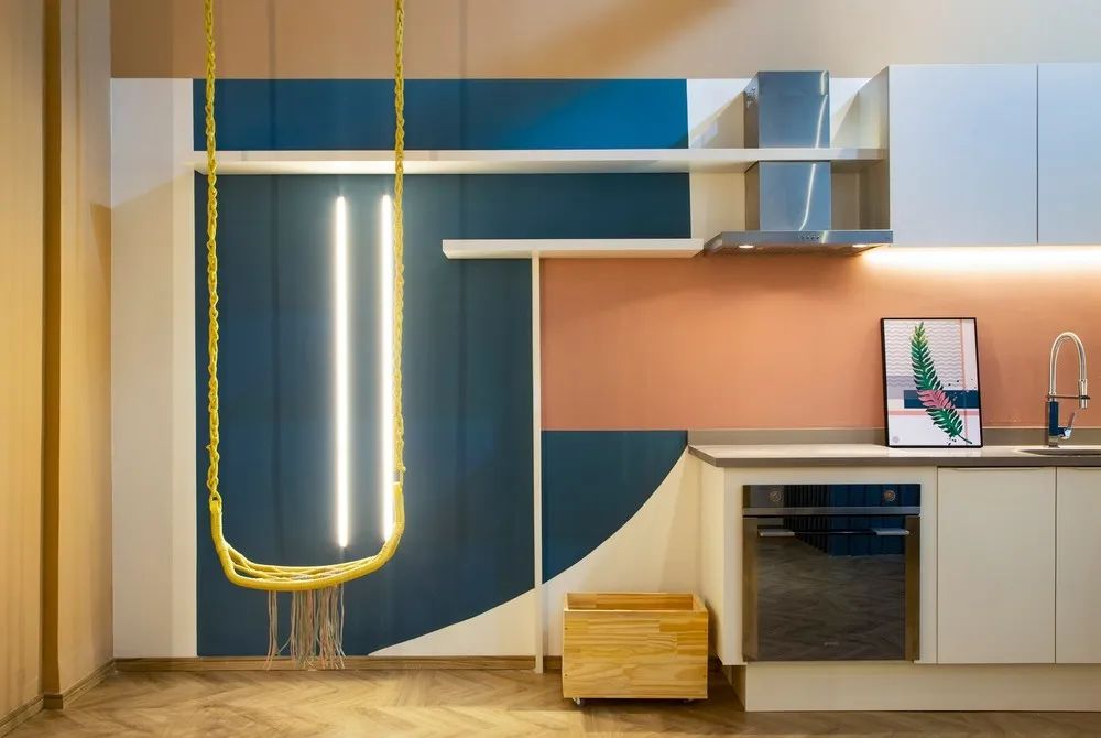 巴西里约热内卢 40 平米糖果色公寓，曲线与色彩的完美融合-28