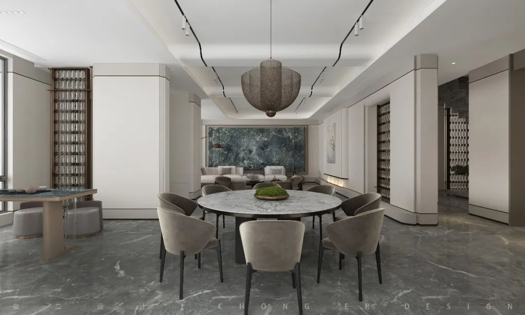 新泰铭流府邸别墅设计丨虫二设计-19