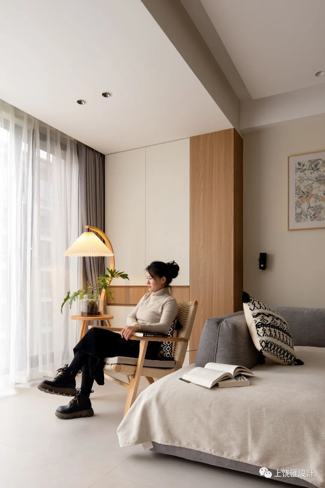 滨江棕榈·公园壹号原木极简设计丨红石空间设计-13