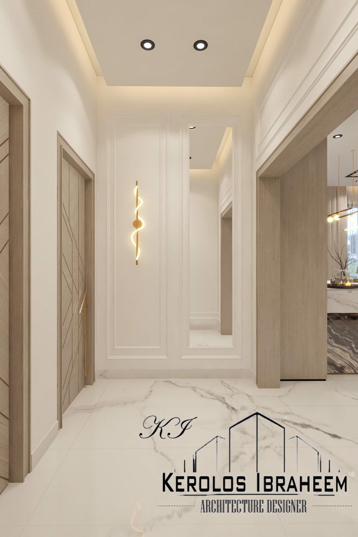 别墅二楼起居区设计丨Kerolos Ibraheem-13