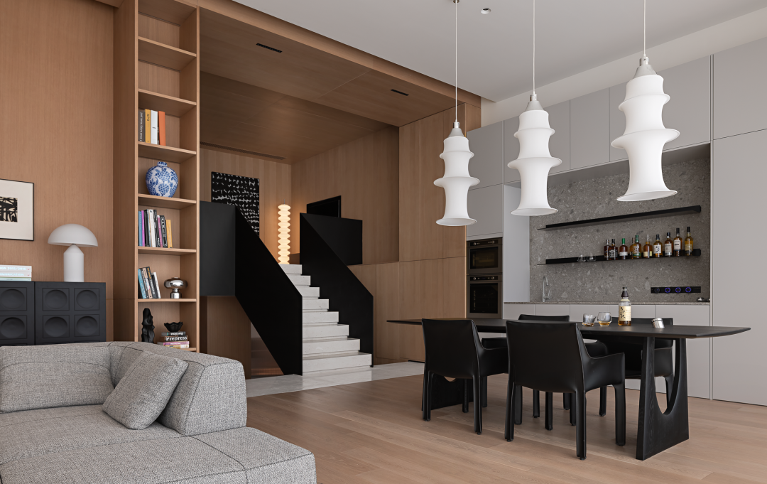 宁波君湾中心228㎡复式楼丨中国宁波丨中赫空间建筑设计-14