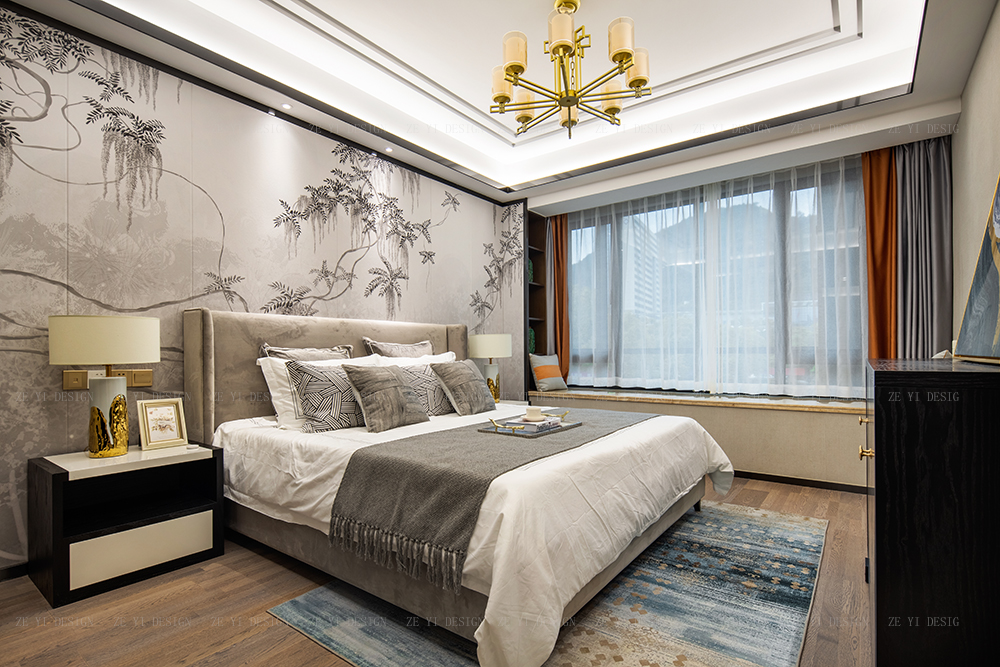 衢州开化 128㎡新中式楼盘样板房设计-19