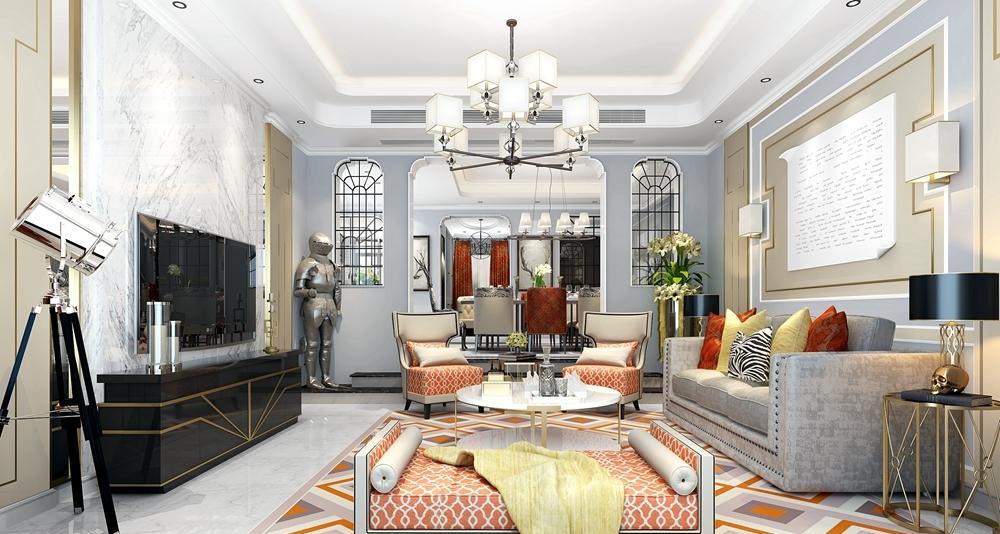 
中科大学村现代轻奢：亮色系的时尚大气 -1