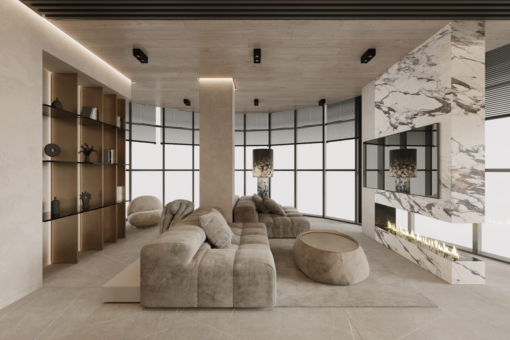 86㎡中性色系公寓设计 既高级又优雅！-4