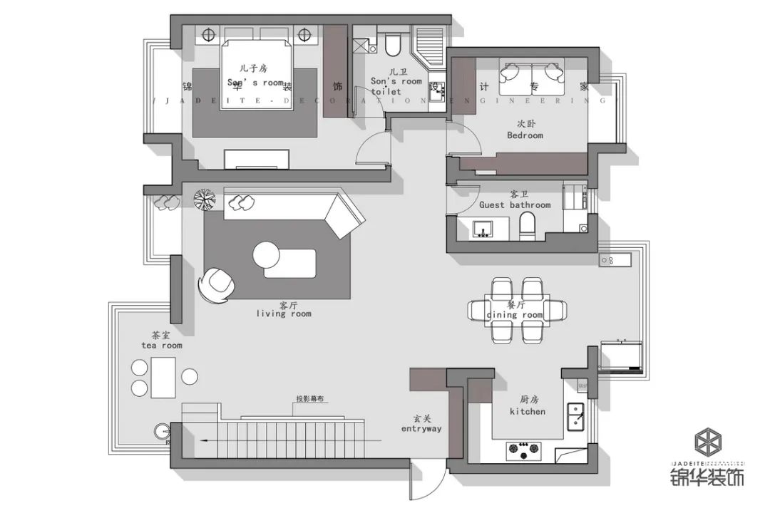南京香格里拉东苑现代轻奢风格装修丨中国南京丨锦华装饰-16