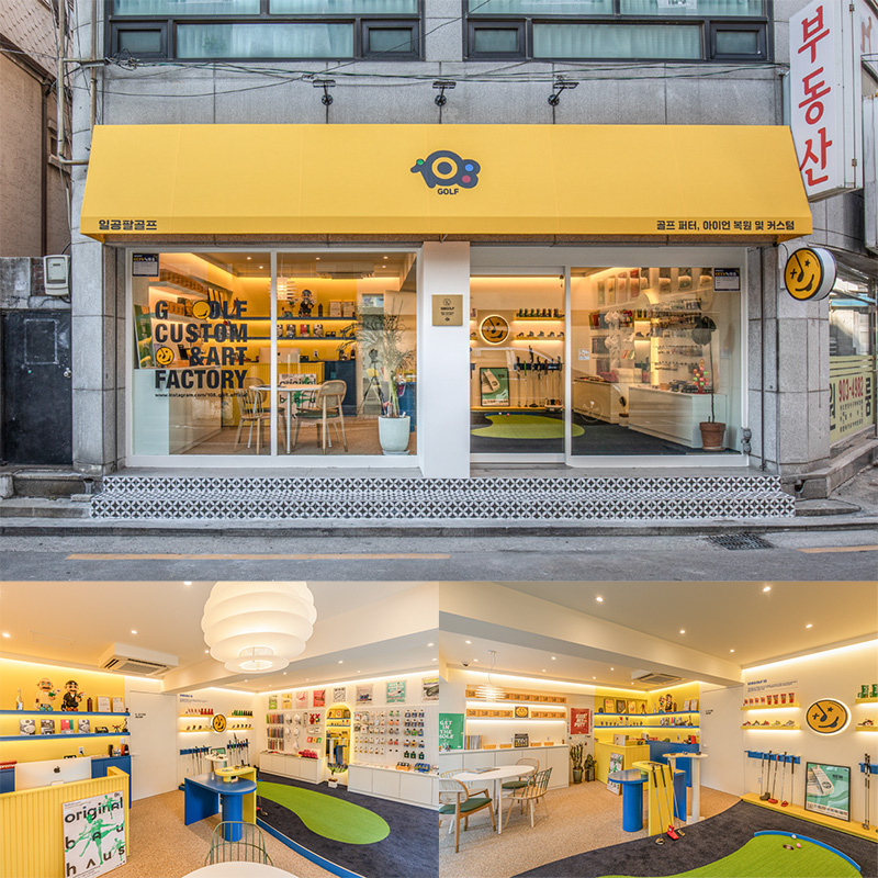 韩式 24 平米高尔夫用品展示空间的惊艳设计-1