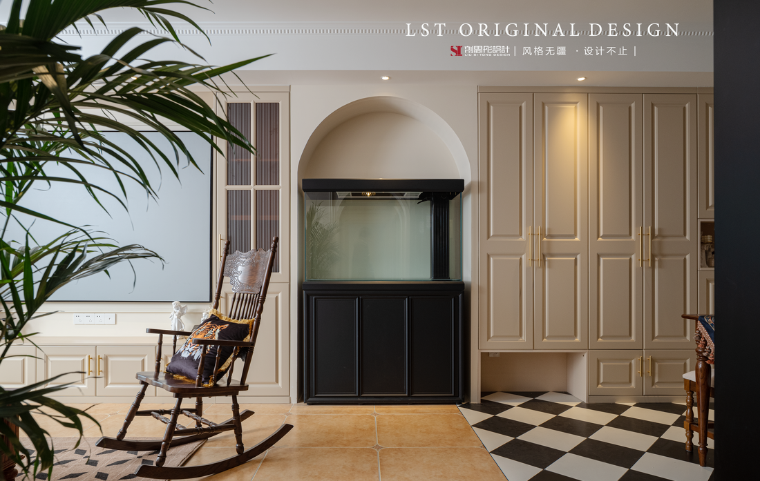 斑斓时光复古客厅设计-11